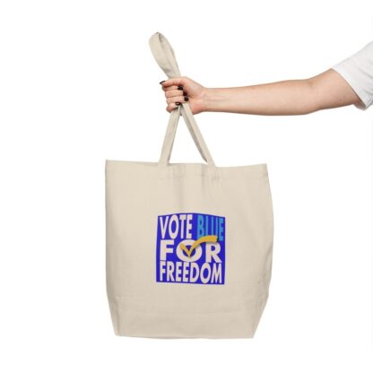 2 sided  - VOTE BLUE , Vote Blue For Freedom  Canvas Shopping /Tote/Beach Bag - Image 6